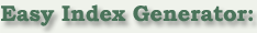Easy Index Generator: